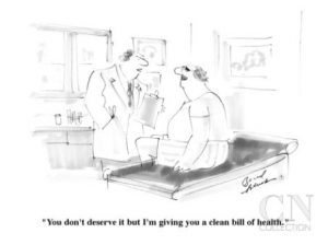 Clean bill of health