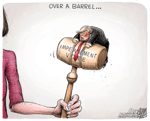 Over a barrel meaning and etymology